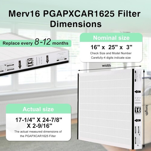 PGAPXCAR2025 Merv16 Air Filter for Bryant/Carrier - Picture 4 of 10