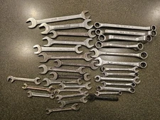 Mix Lot 31 Wrenches Mixed Brands S-K Wayne Westline, Proto SAE & Metric