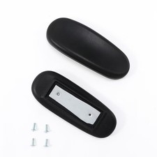 Black Office Chair Replacement Armrest Pads Universal 4 Inch Mounting Hole