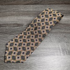 VTG Polo Ralph Lauren Geometric Silk Blend Necktie Made In USA Preppy Y2K