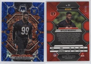 2023 Panini Mosaic Rookies No Huddle Blue Prizm /75 Myles Murphy #351 Rookie RC