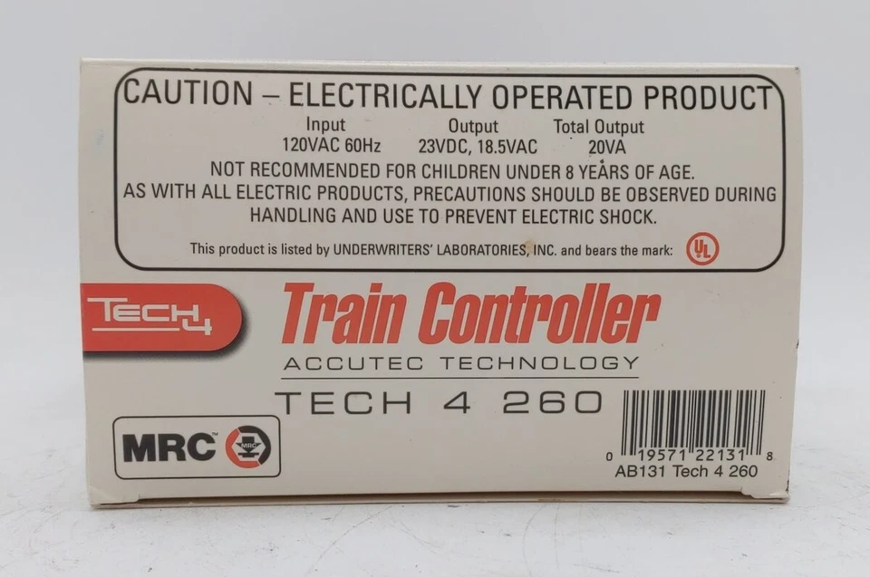 MRC AB131 HO Tech 4 260 Train Controller Accutec Technology EX/Box - Image 4 of 4