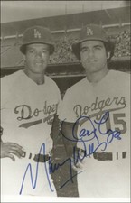 MAURY WILLS - AUTOGRAPHED SIGNED PHOTOGRAPH CO-SIGNED BY: DAVEY LOPES