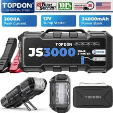 TOPDON JS3000 Jump Starter Box Portable Battery Booster Pack 24000mAh Power Bank