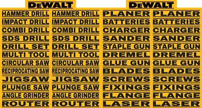 DeWalt Style Stickers For Power Tool Box Label Your Case, ideal fit ...