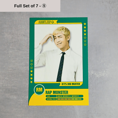 BTS 3rd Muster Seoul ARMY Zip+ Official Player Card Set - RM