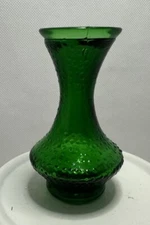Vintage Small Mini Textured Emerald Green Bud Vase Taiwan 3" Tall