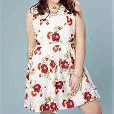 Dress M Altar'd Stare Floral Embroidered Lace Fit & Flare Mini Boho Summer Party