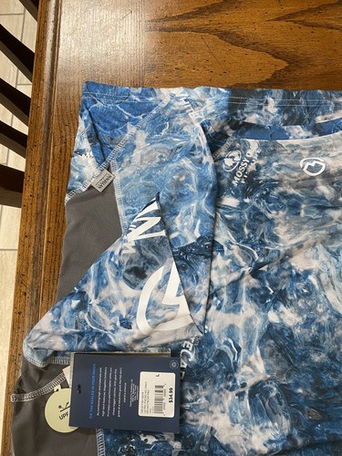 MAGELLAN Pro Outdoors SIZE L Fish T Shirt Classic Fit Blue Men's - Picture 10 of 10
