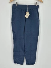 NEW!! Faherty Arlie Day Linen Blend Pants Navy Sz S Pull On Comfortable $139 U7