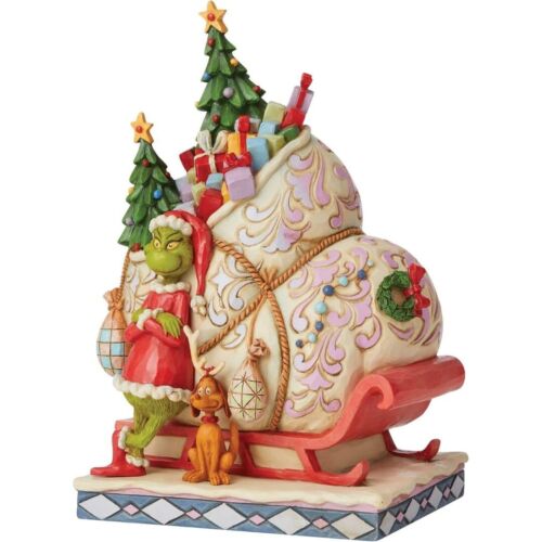Jim Shore Dr. Seuss The Grinch and Max Standing by Sleigh Figur, 8,46", Neu im Karton - Bild 2 von 6