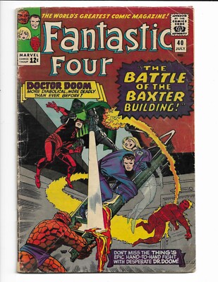 Fantastic Four 40 1965 Marvel Comics VG- 3.5 Doctor Doom Thing Daredevil