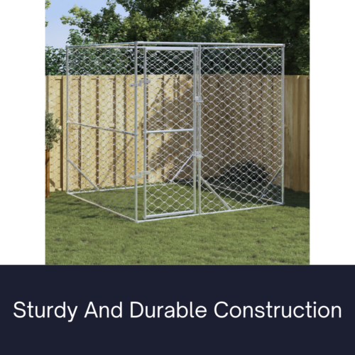 Dog Kennel 2x2x2m Large Metal Outdoor Pet Cage Fence Run Pen House Enclosure NEW - Picture 5 of 13