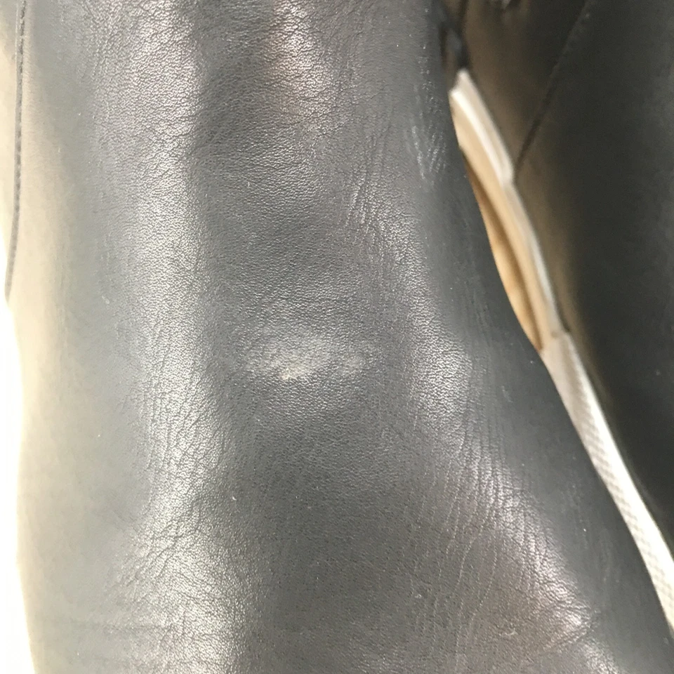 Botas Mia Feminina 8.5 Alexander Chelsea Preta Puxar Tornozelo Top Biqueira Redonda Casual - Imagem 4 de 4