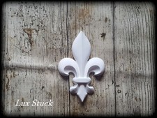 Gips Französische Lilien Verzierung  Dekor Ornament  Stuck FLEUR DE LIS Wanddeko