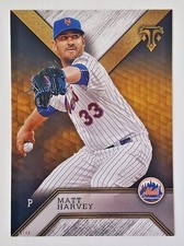 2016 TOPPS TRIPLE THREADS MATT HARVEY 5X7 JUMBO ART CARD #/49 METS
