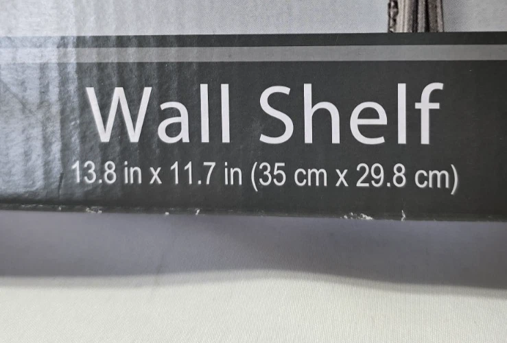 Trueliving Wall Shelf w/ Chalkboard & Key holder White 13.8" x 11.7" NEW in box - Image 3 of 4