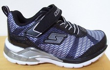 Toddler Boys Skechers S Lights Erupters II Lava Wave Black Silver Sneakers Sz 6