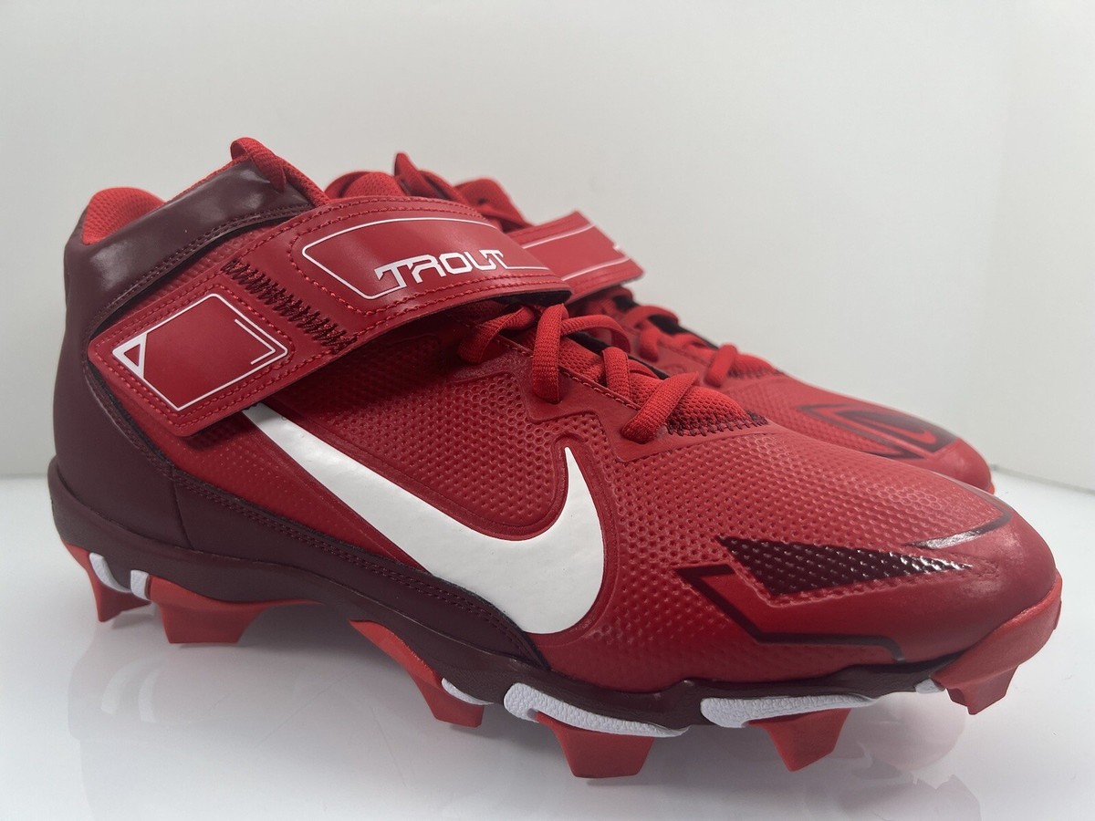 NIKE FORCE TROUT 8 KEYSTONE BASEBALL CLEATS RED WHITE CZ5911  display picture 1