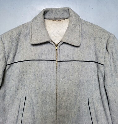 50s Wool Ricky Jacket Car Coat Rockabilly Workwear | eBay