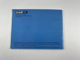 American Gladiators Nintendo NES Instruction Manual Only