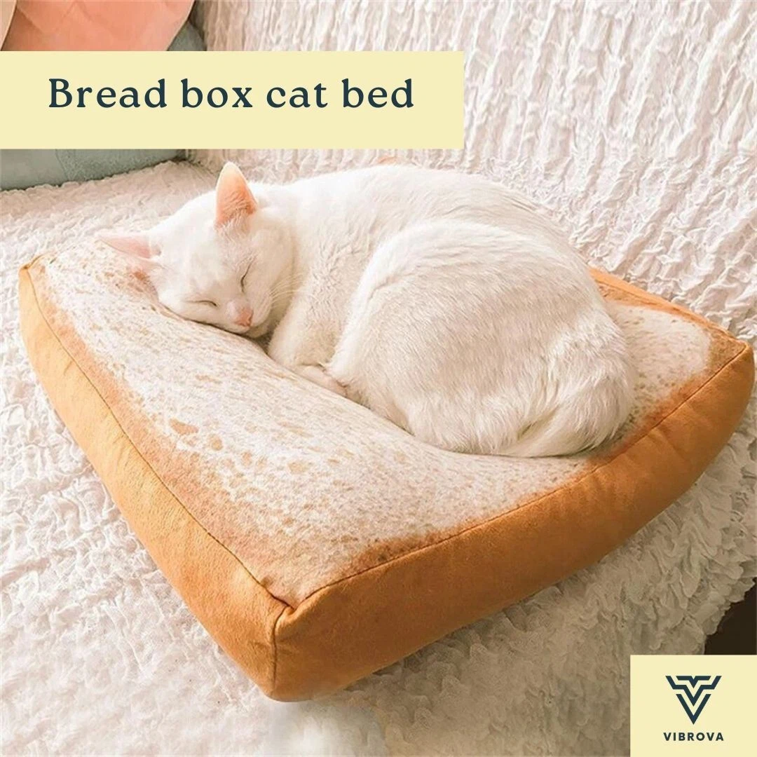 Bread Box Cat Bed - Cute Cat Sleeping Mat - Pet Bed for Small Cats
Opens in a new window or tab
