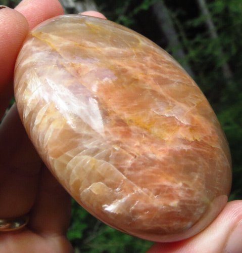 PEACH MOONSTONE BEAUTIFUL POLISHED CRYSTAL PALMSTONE MADAGASCAR *5 - Picture 8 of 9