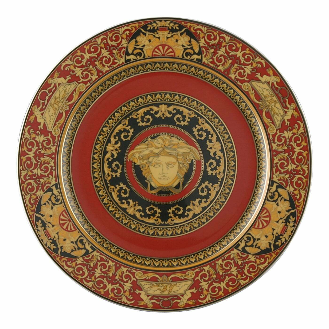 Versace Rosenthal - Piatto Segnaposto 30cm Medusa Rosso Versace -Versace Medusa