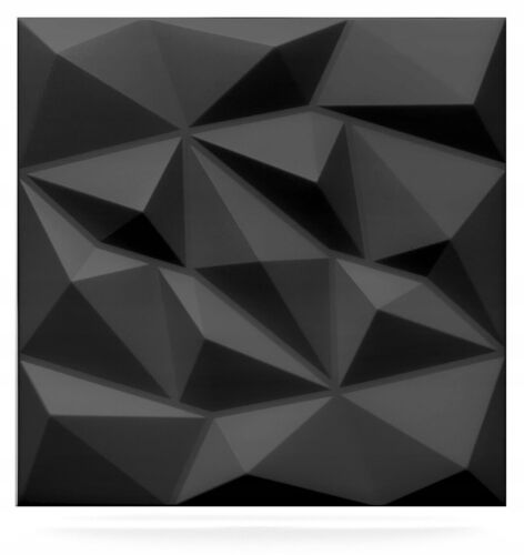 5qm/20 Stück 3D Wandpaneele Deckenpaneele Platten Paneele DIAMANT schwarz - Bild 1 von 8