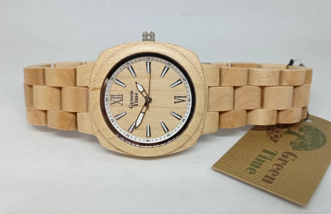 Orologio Al Quarzo Infinity U-Fashion in Legno Di Bambù per Uomo E