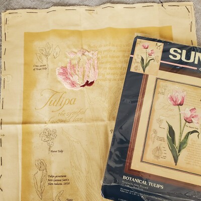 Kit de broderie de tulipes botaniques Sunset Crewel