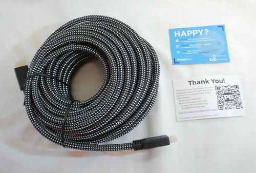 Cable HDMI PowerBear 4K 50' Alta Velocidad Trenzado Nylon y Conectores Dorado Nuevo T1039 - Imagen 6 de 12
