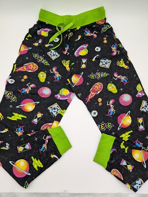 Rick & Morty Pajama Pants Size Small Jogger Cartoon Network Adult Swim Men Women
