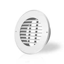 Wall-Mount Duct Grille Vent for Heating Cooling Ventilation, White Steel, 6-Inch