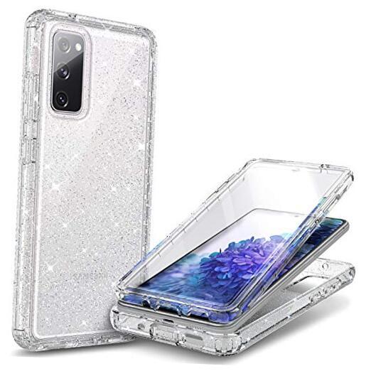 NZND Case for Samsung Galaxy S20 FE 5G with [Built-in Crystal Glitter Clear