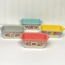 Pioneer Woman Mini Ceramic Loaf Pan Floral Sweet Romance Gingham New  *U Pick
