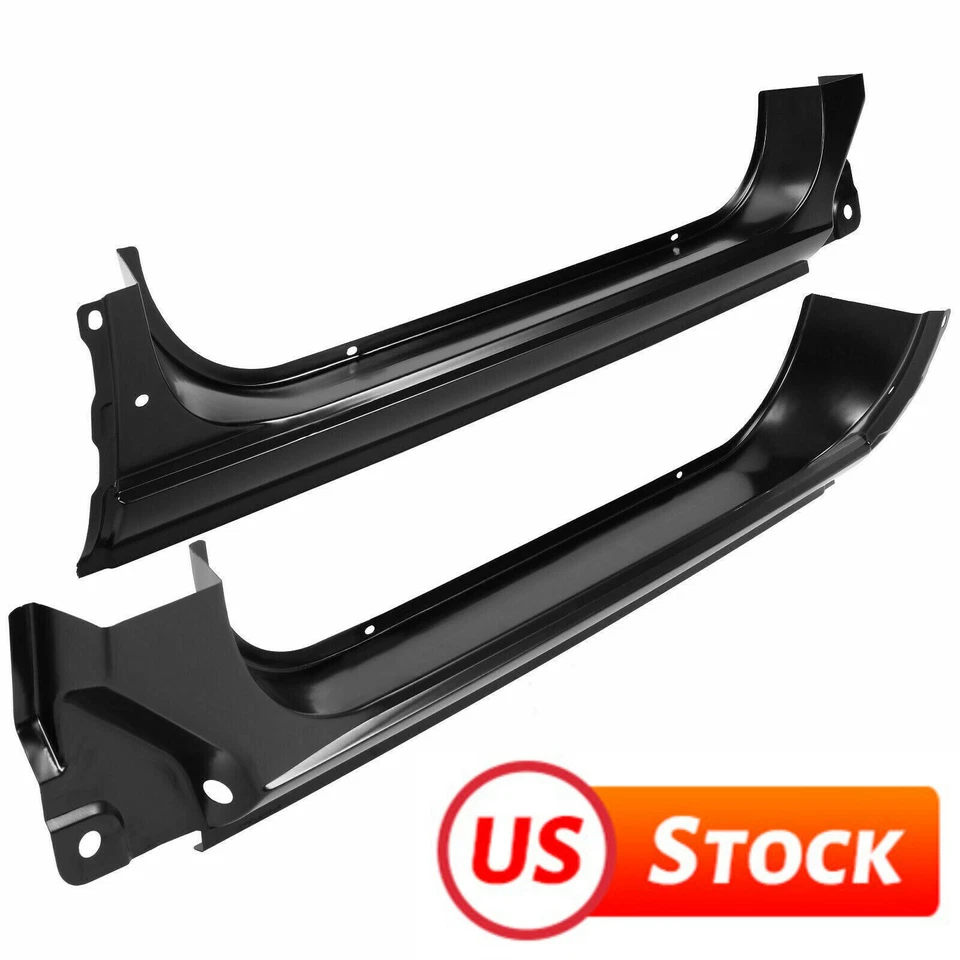 Pair Outer Rocker Panels For 73-87 Chevy GMC C10 C20 K10 K20 73-91 Blazer Jimmy - Image 2 of 4