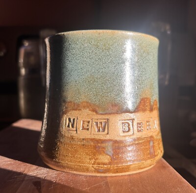 New Bern Studio Pottery Mug Signed 2016 New Un Used 