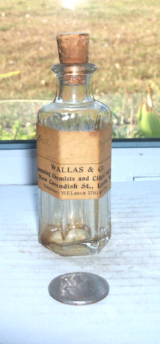 NICE RARE LABEL & ORIGINAL CORKED  RIDGE POISON BOTTLE