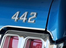 New 442 Trunk Lid Emblem Number Set For 1969-1972 Cutlass Rear Deck Badge New 442 Trunk Lid Emblem Number Set For 1969-1972 Cutlass Rear Deck Badge