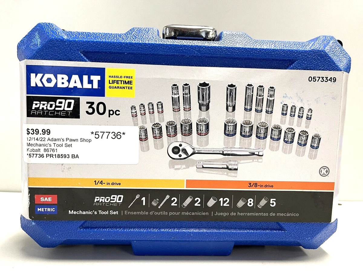 Kobalt 30 Piece Standard SAE and Metric Combination Chrome