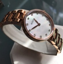 Image of Ladies Genuine Bulova Diamond Gallery 97S111 Rose Gold Mop Designer Watch RR£199