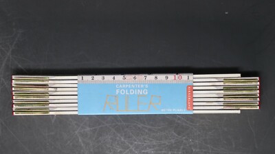 2 Meter / 78 Inch White Wooden Fold Out Ruler 10 Fold