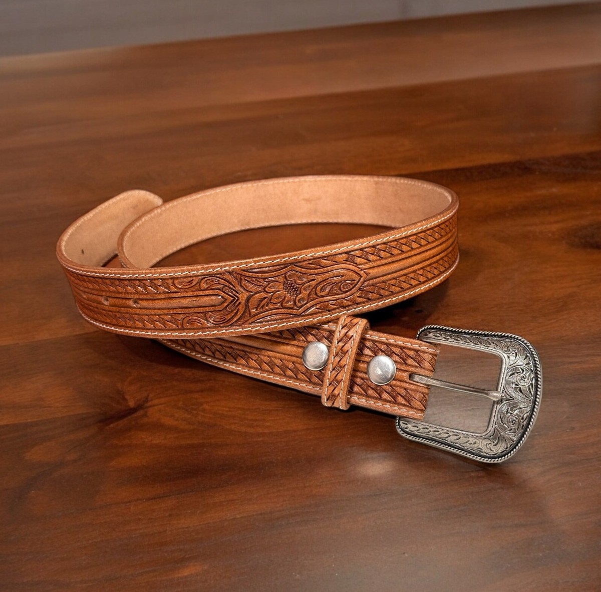 Men's Leather Belt Handmade Full Grain Leather Wide