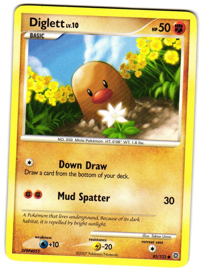Pokemon Secret Wonders Diglett #85/132 LP Common