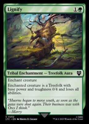 Lignify 0252 Non Foil Common LOTR Commander MTG Near Mint