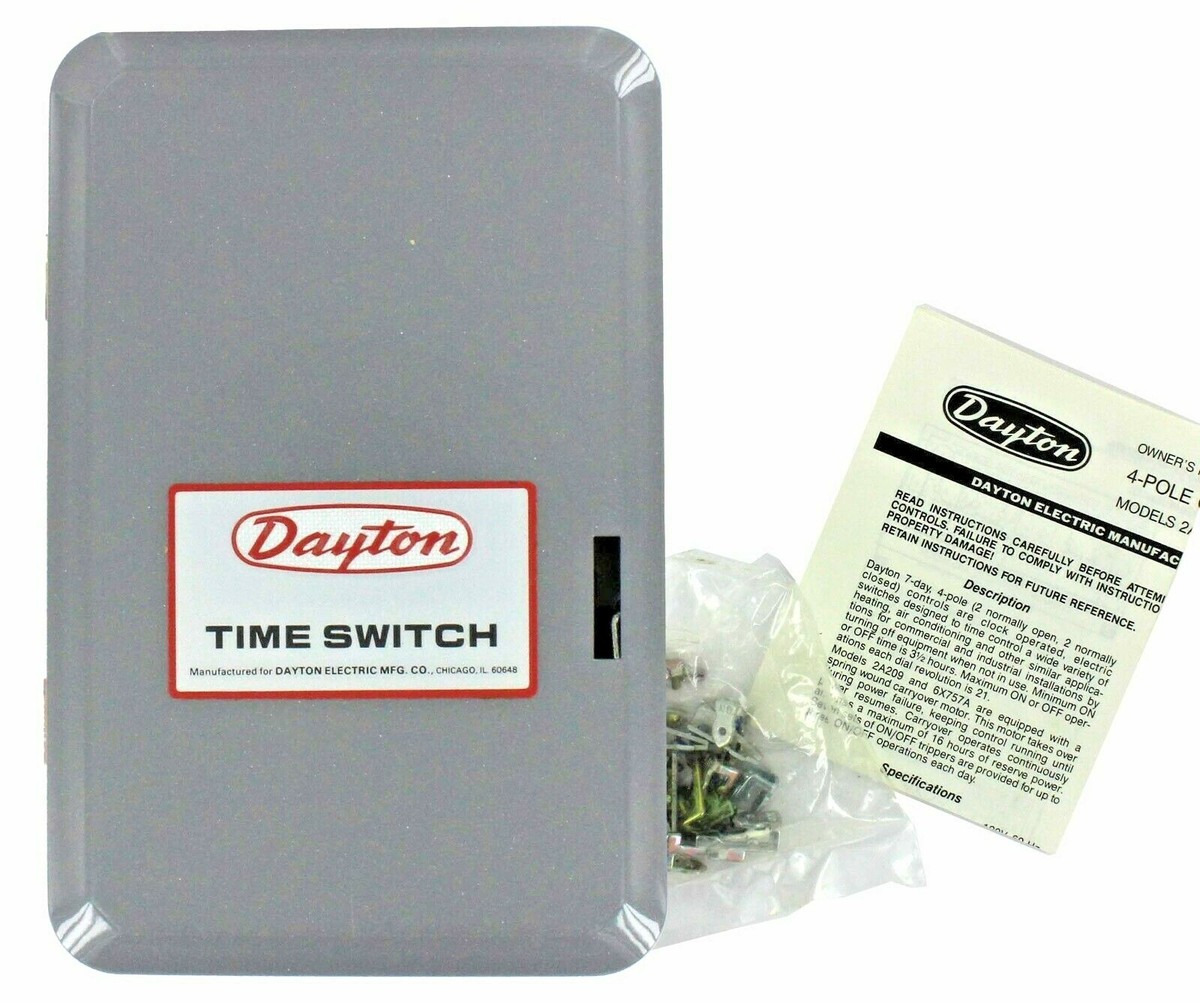 1 Pc Dayton 2A208 120/240V 7 Day Time Switch Digital Programmable Timer New  | eBay