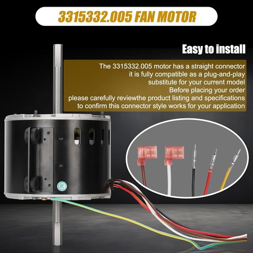 3315332.005 Fan Motor Replacement genteq F48AF70A61 Fan Motor - Picture 7 of 8