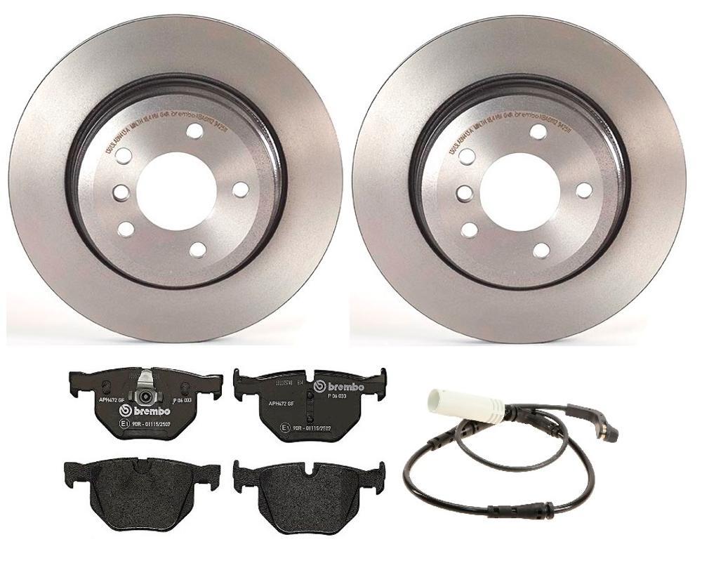Brembo Rear Brake Kit LowMet Pads Sensor Disc Rotors For BMW E60 525i
