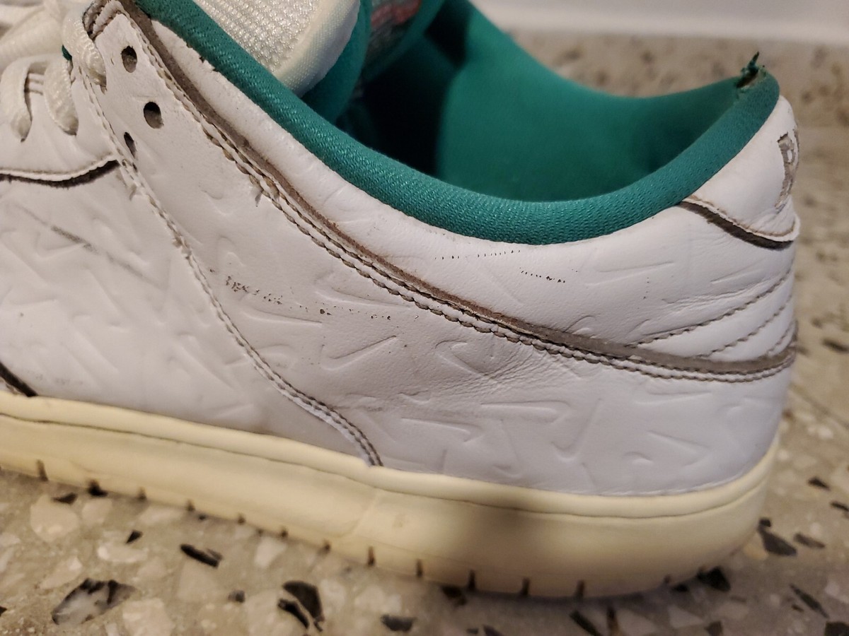 Nike SB Dunk Low Ben-G CU3846-100 White Lucid Green Men\'s Size 12 Pre-Owned Nike Sb Dunk Low x Ben G  main image 3